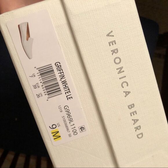 NEW Veronica Beard Griffin White Loafers Sz 9 Croc Preppy Coastal Work Resort - Picture 6 of 9